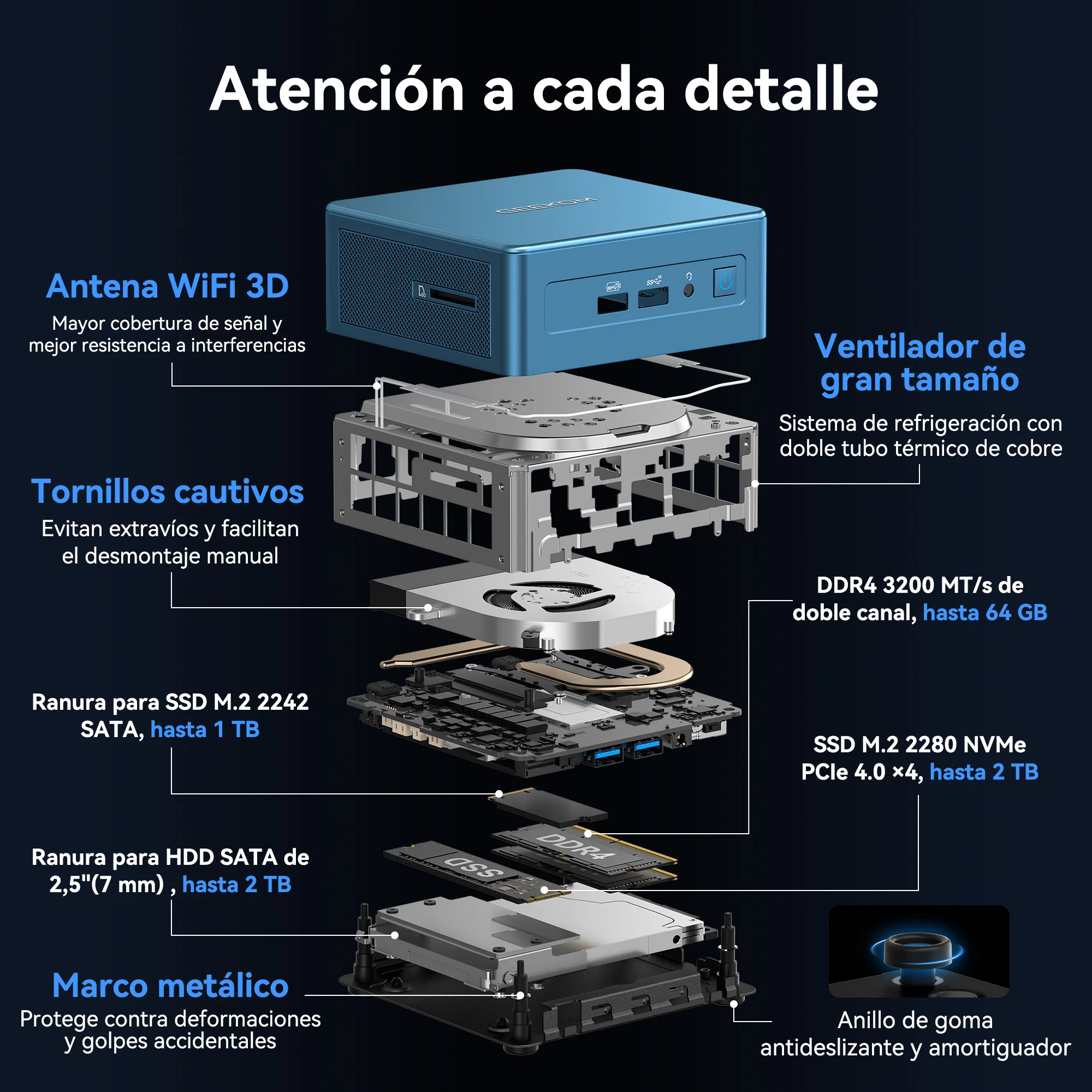 GEEKOM IT12 Mini PC con atención a cada detalle