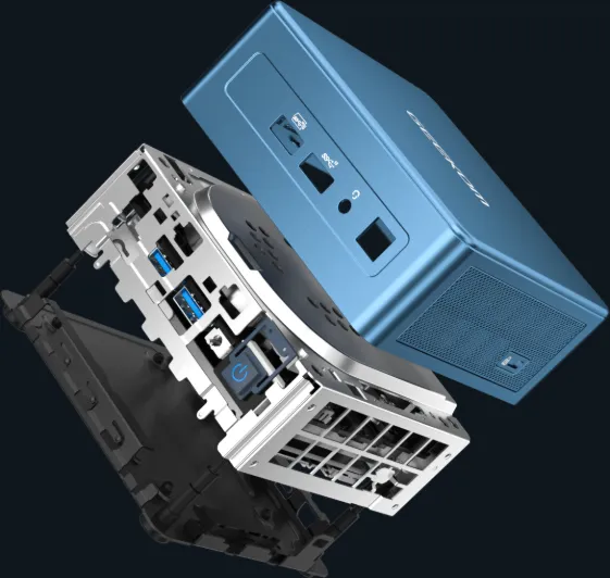 La vista explosionada del Mini PC GEEKOM Mini IT13