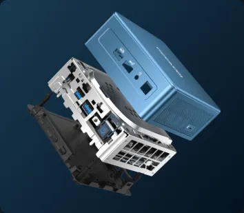 La vista explosionada del Mini PC GEEKOM Mini IT13