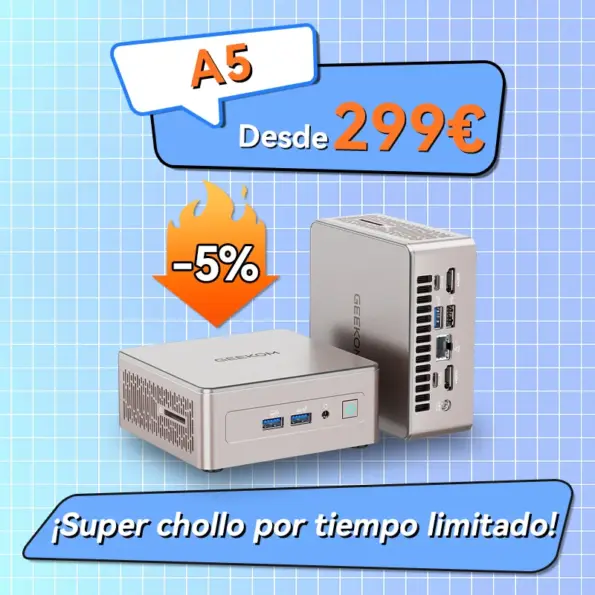 GEEKOM A5 Mini PC con AMD R7-5800H | R7-5825U | R5-7430U