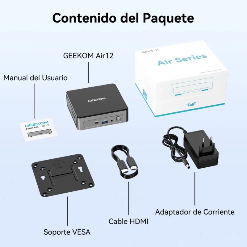 Mini PC PT7505 : GEEKOM Air12 con Intel® Pentium® Gold 7500