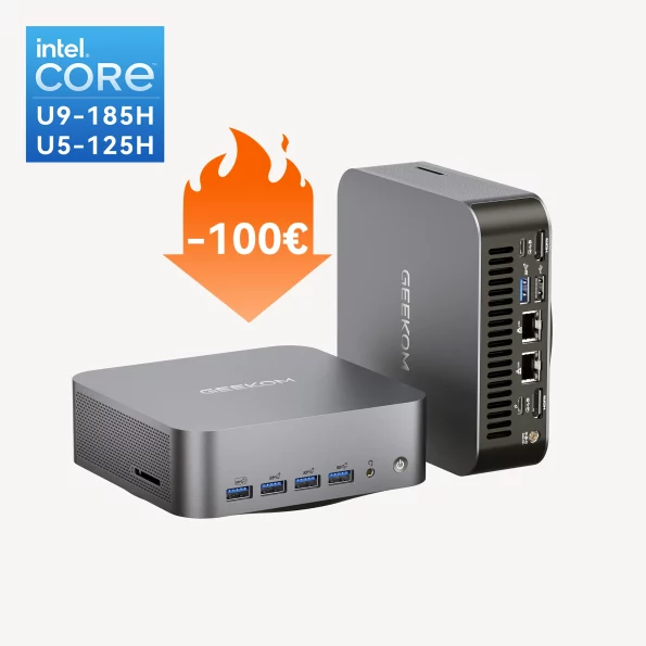 GEEKOM GT1 Mega Mini PC con Procesador Intel® Core™ Ultra 9 185H o Ultra 5 125H