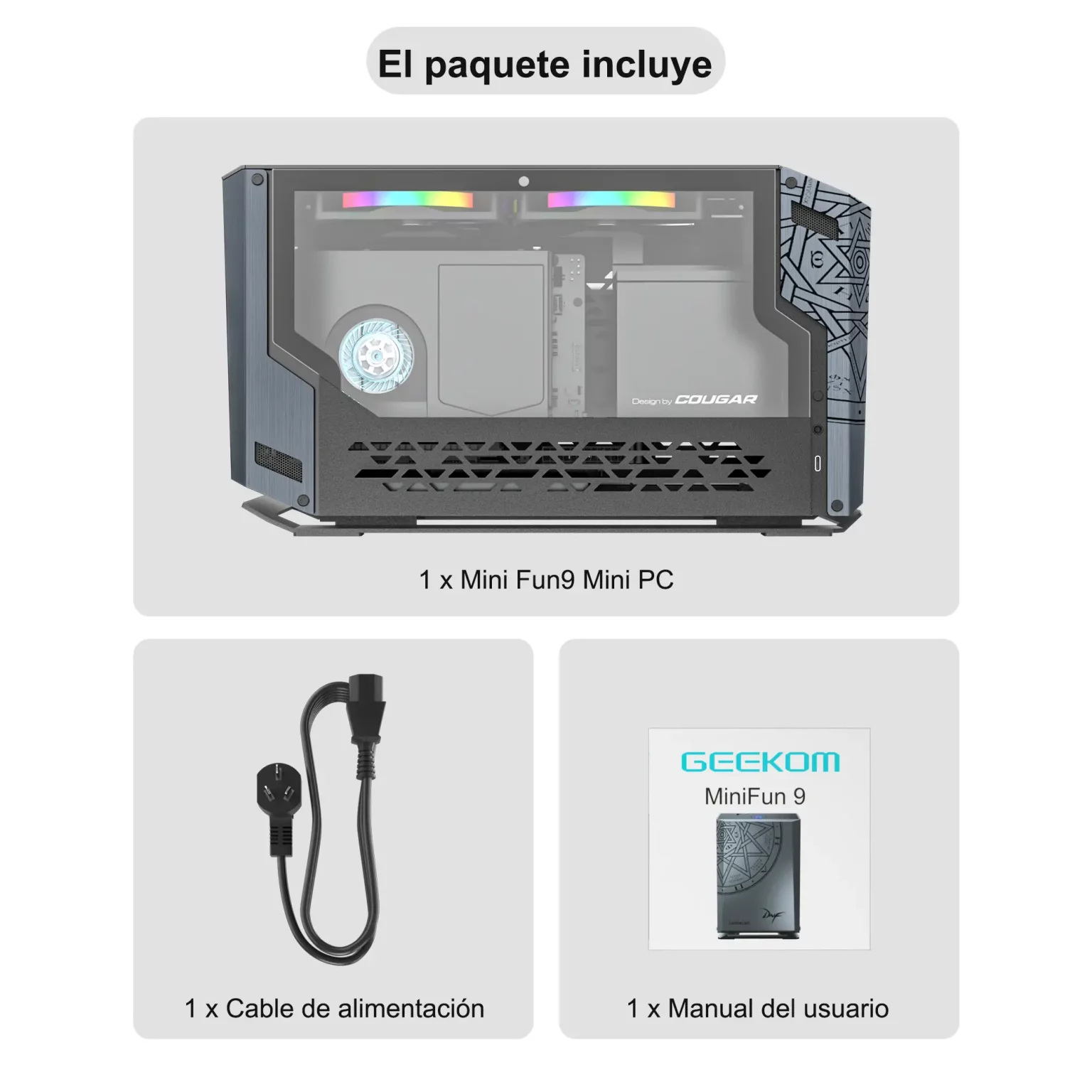 ES Mini Fun9 El paquete incluye