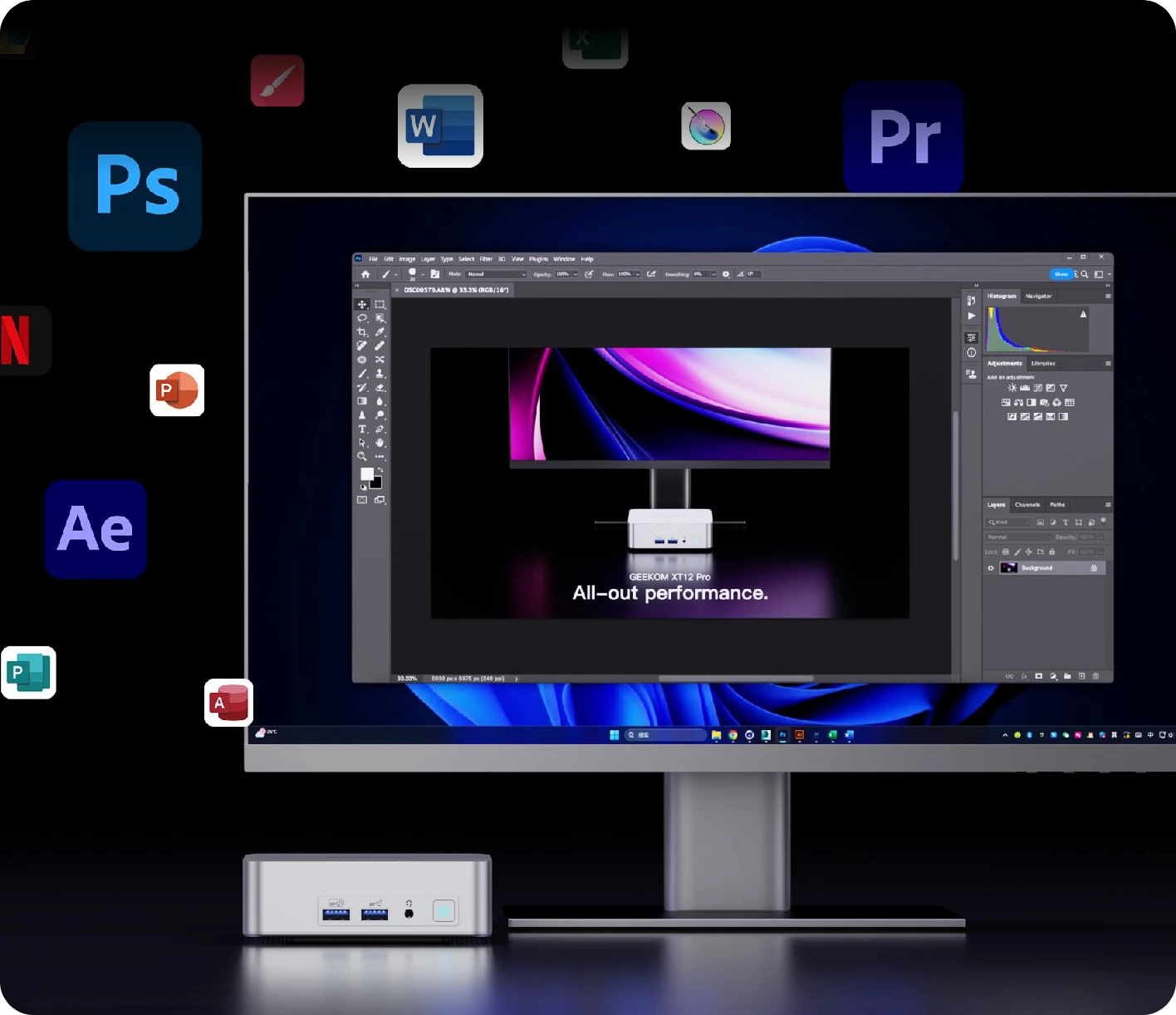 GEEKOM XT12 Pro Mini PC Compatibilidad con multi apps