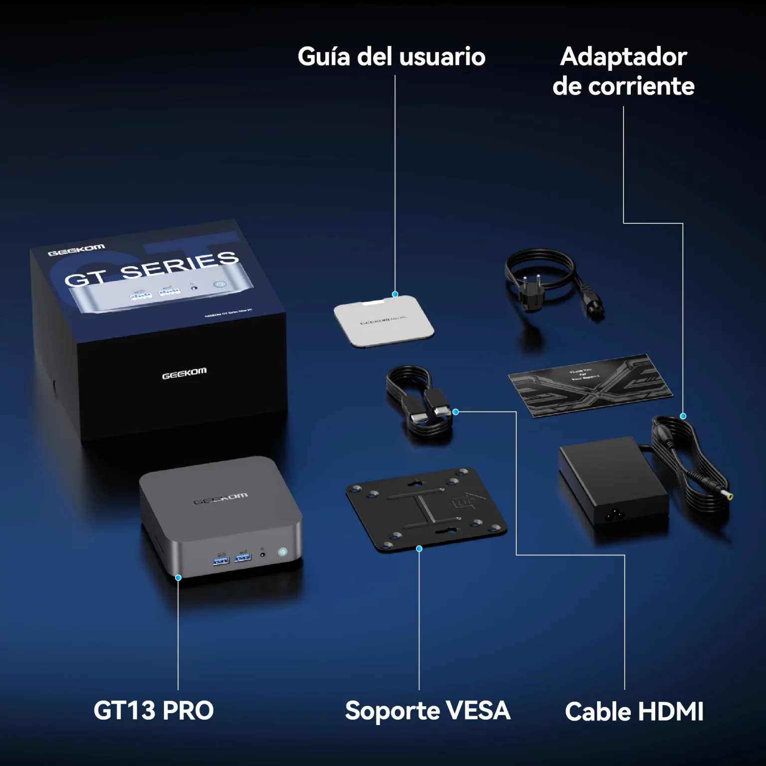 Lista de envases de GEEKOM GT13 Pro