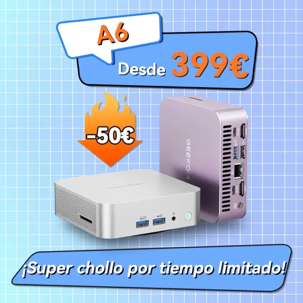 ⚡GEEKOM A6 Mini PC con AMD Ryzen™ 7 6800H
