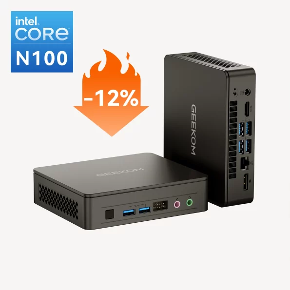 GEEKOM Mini Air12 Lite Mini PC con Procesador Intel® N100 de 12ª generación
