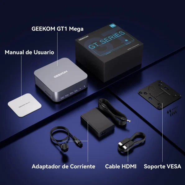 Contenido del Paquete del GEEKOM GT1 Mega Mini PC