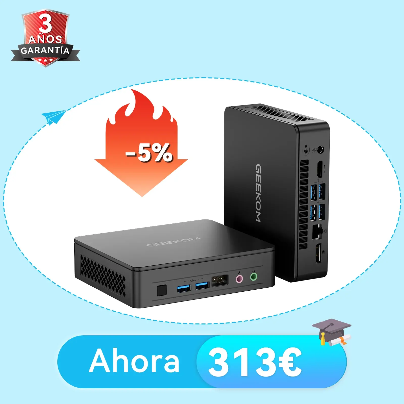 GEEKOM Air12Lite ミニPC N100 GEEKOM AIR12 Lite ミニPC インテル® Alder Lake N95