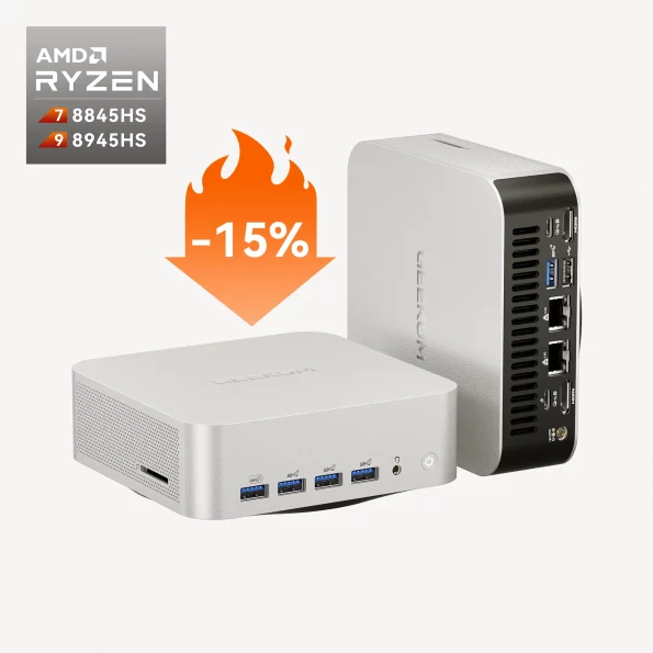 GEEKOM A8 Max Mini PC con AMD Ryzen™ 9 8945HS o Ryzen™ 7 8845HS
