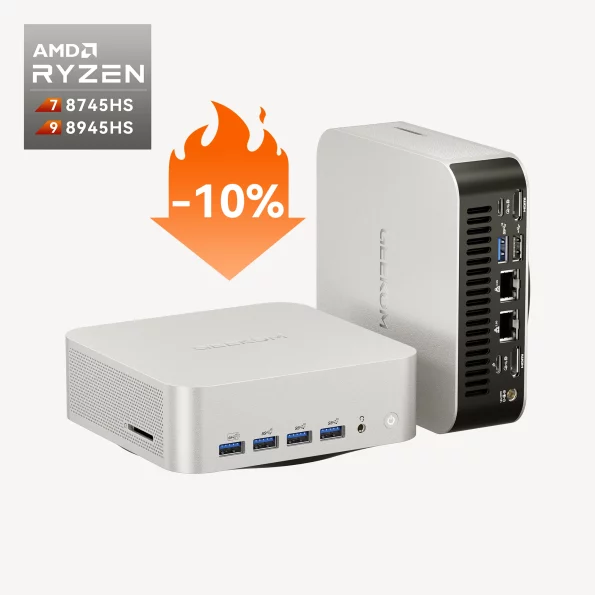 GEEKOM A8 Max Mini PC con AMD Ryzen™ 9 8945HS o Ryzen™ 7 8745HS