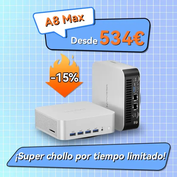 ⚡GEEKOM A8 Max AI Mini PC con AMD Ryzen™ 9 8945HS | Ryzen™ 7 8745HS