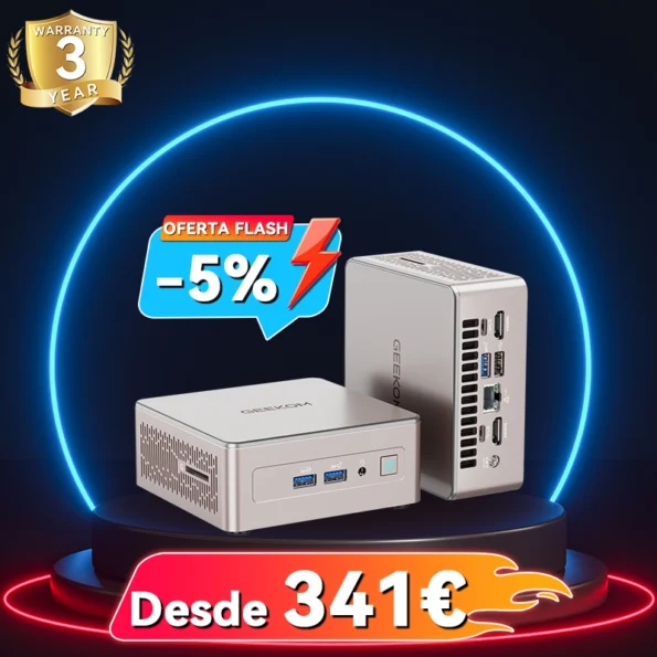 GEEKOM A5 Mini PC con AMD R5-7430U | R7-5825U