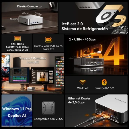 Puntos Destacados del GEEKOM A8 Max Mini PC