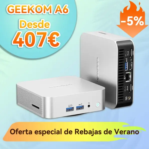GEEKOM A6 Mini PC con AMD Ryzen™ 7 6800H
