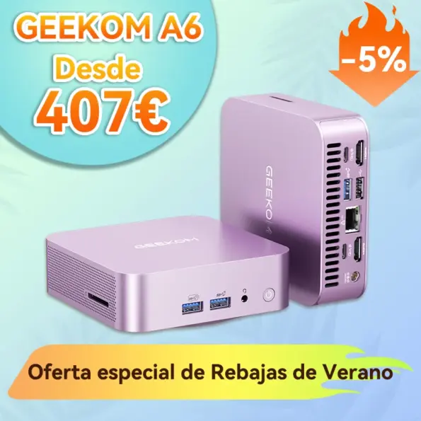 GEEKOM A6 Mini PC con AMD Ryzen™ 7 6800H