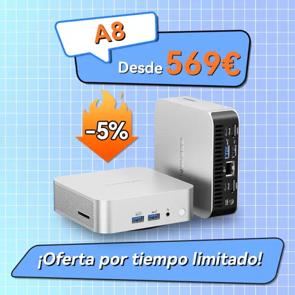 GEEKOM A8 AI Mini PC con AMD Ryzen™ 9 8945HS | Ryzen™ 7 8745HS