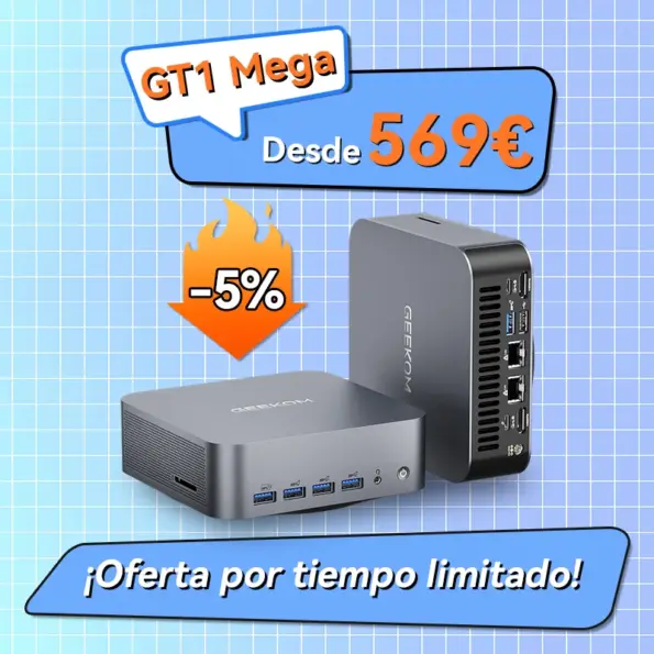 GEEKOM GT1 Mega AI Mini PC con Intel® Core™ Ultra 9 185H | Ultra 5 125H