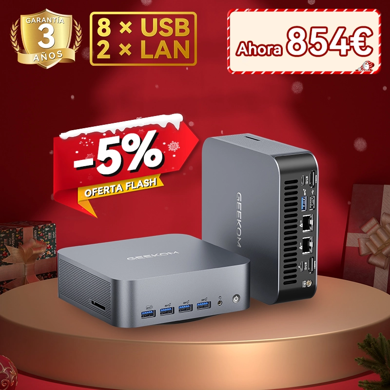 GEEKOM GT1 Mega Mini PC Intel Core Ultra 9 Ideal para AI PC