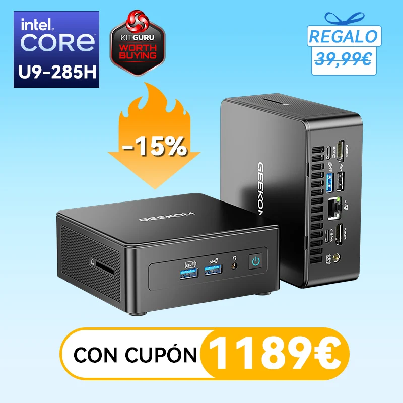 GEEKOM IT15 Mini PC con Intel Core Ultra: potente, compacto y