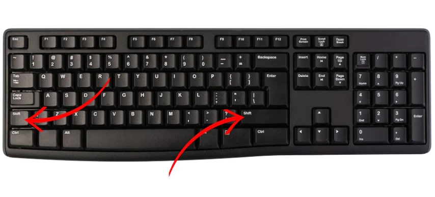 tecla shift