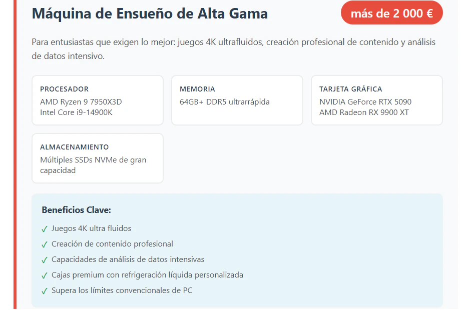 Montaje de PC mas de 2000euros