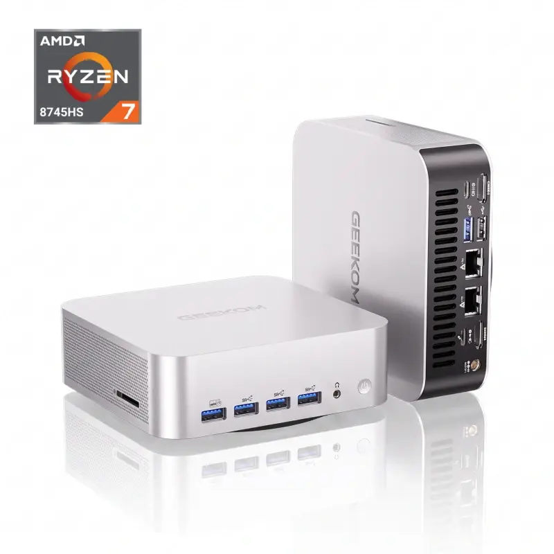 GEEKOM ミニPC A8 AMD Ryzen 7 8745HS A8 Max Gaming AI Mini PC | AMD R9-8945HS | R7-8745HS - GEEKOM España