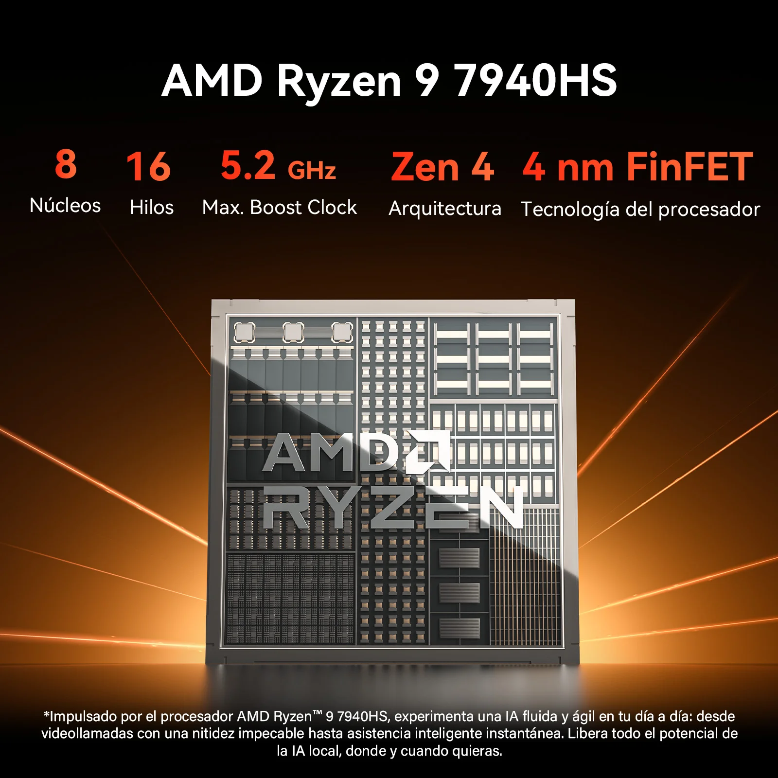 GEEKOM A7 Max Mini PC con Procesador AMD Ryzen™ 9 7940HS