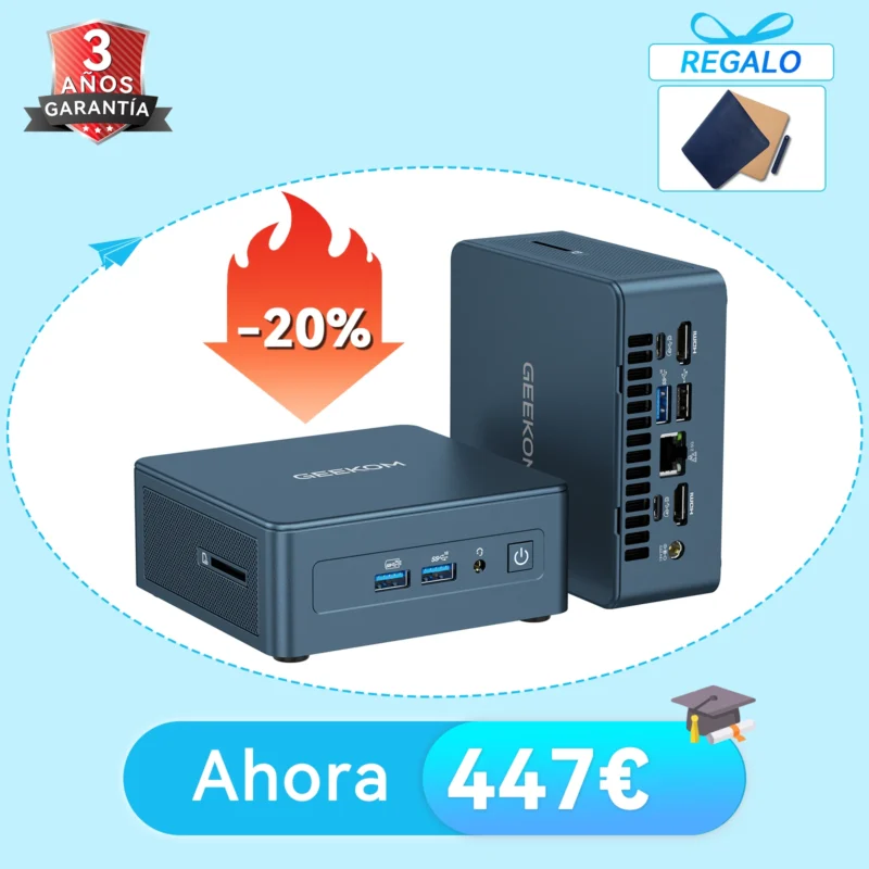 GEEKOM IT12 Mini PC – Potente con Intel Core i7-1280P o i5-12450H