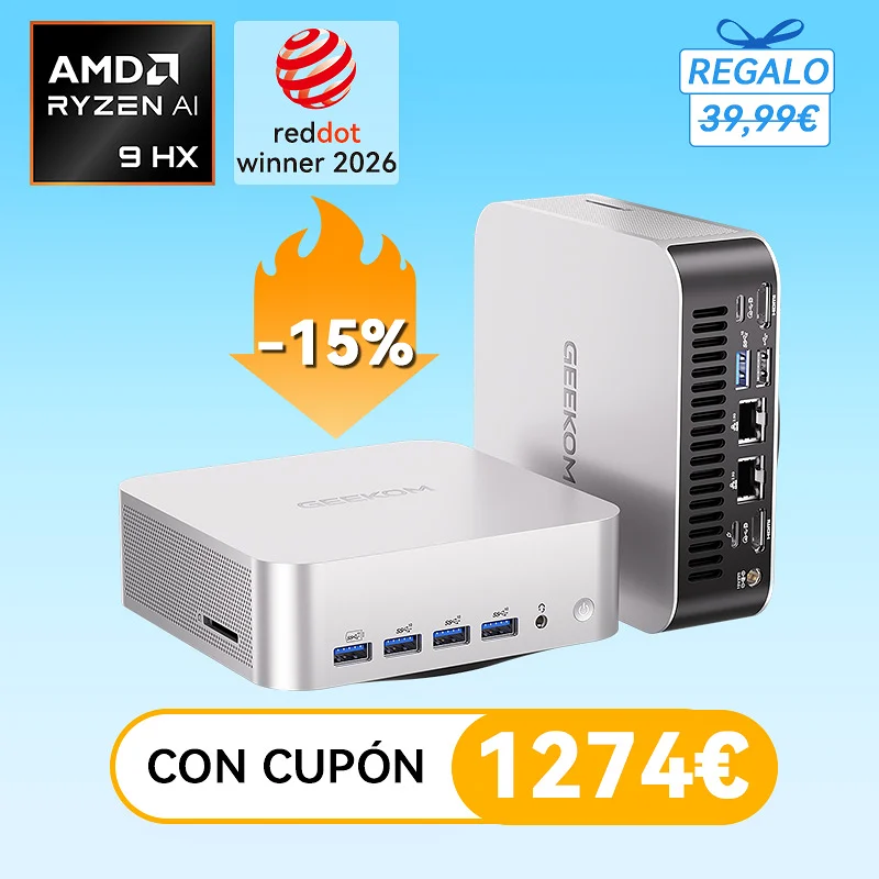GEEKOM A9 Max AI Mini PC : Ryzen AI 9 HX 370 y Radeon 890M