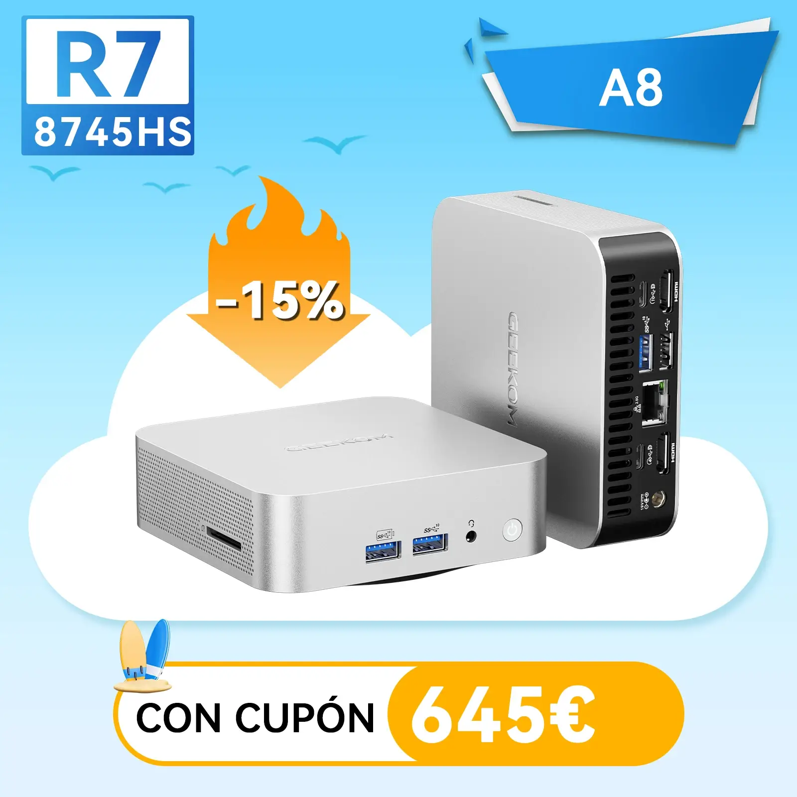GEEKOM A8 Mini PC: Ryzen 7 8745HS
