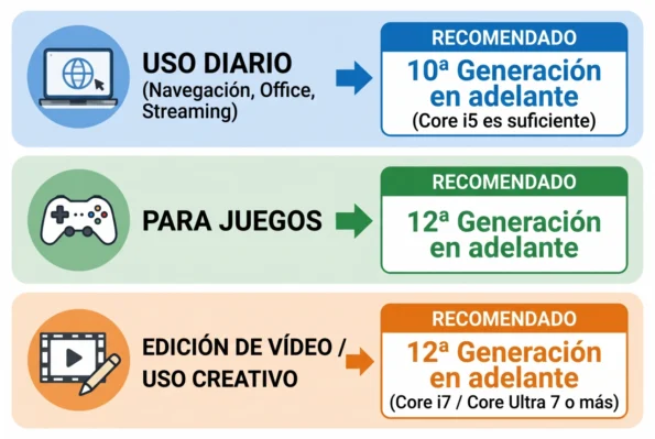 Qué generación de CPU Intel elegir según el uso